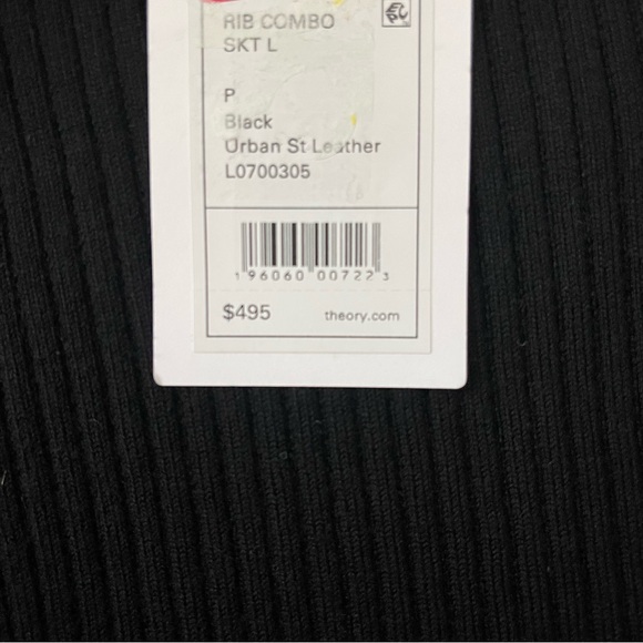 Theory Leather Ribbed combo Skirt - Picture 7 of 8